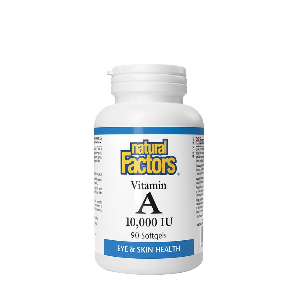 Natural Factors - Vitamin A - 90 Sgels – Natural Factors förpackning