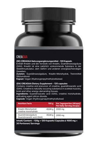 #GymJuice - GymJuice CreaGAA kreatin og GAA - 120 kapsler
