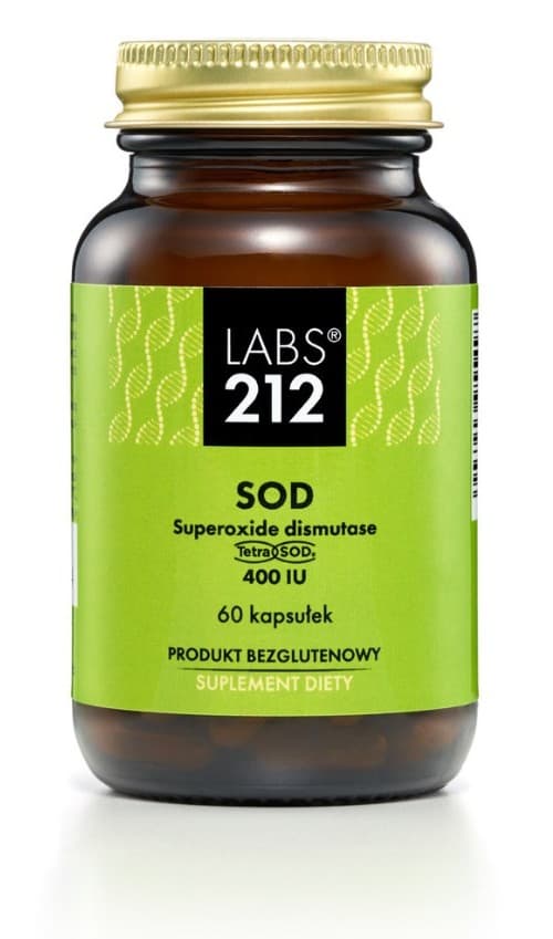 Labs 212 - Superoxide Dismutase Tetrasod - 400IU - 60 Caps – LABS 212 förpackning