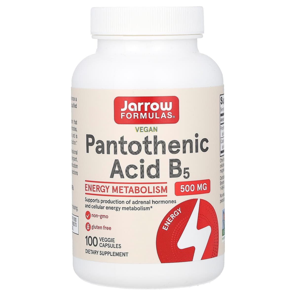 Jarrow Formulas - Pantothenic Acid B5 - 100 Veggie Caps