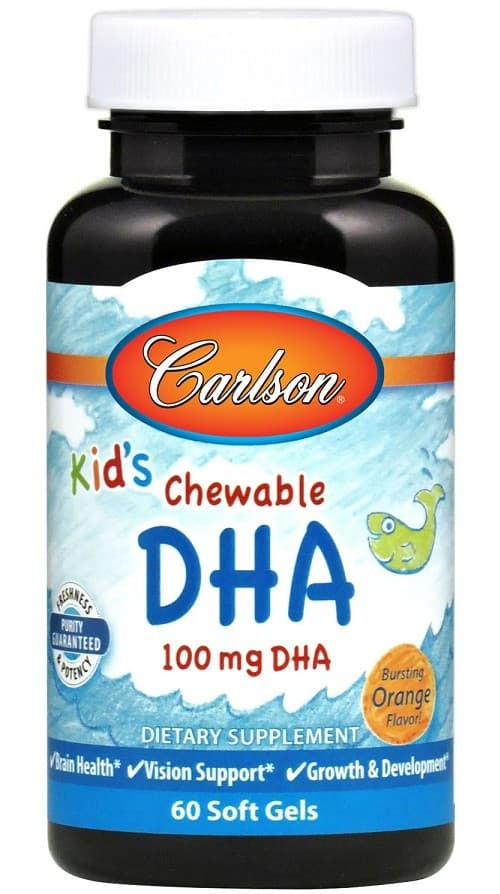 Carlson Labs - Kids Gummies DHA, 100mg Orange - 60 Sgels