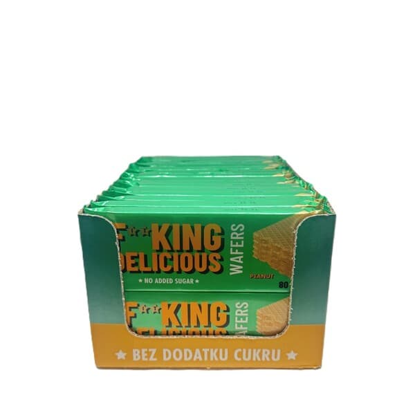 FitKING - Delicious Wafers, Peanut - 32 x 80g – FitKING