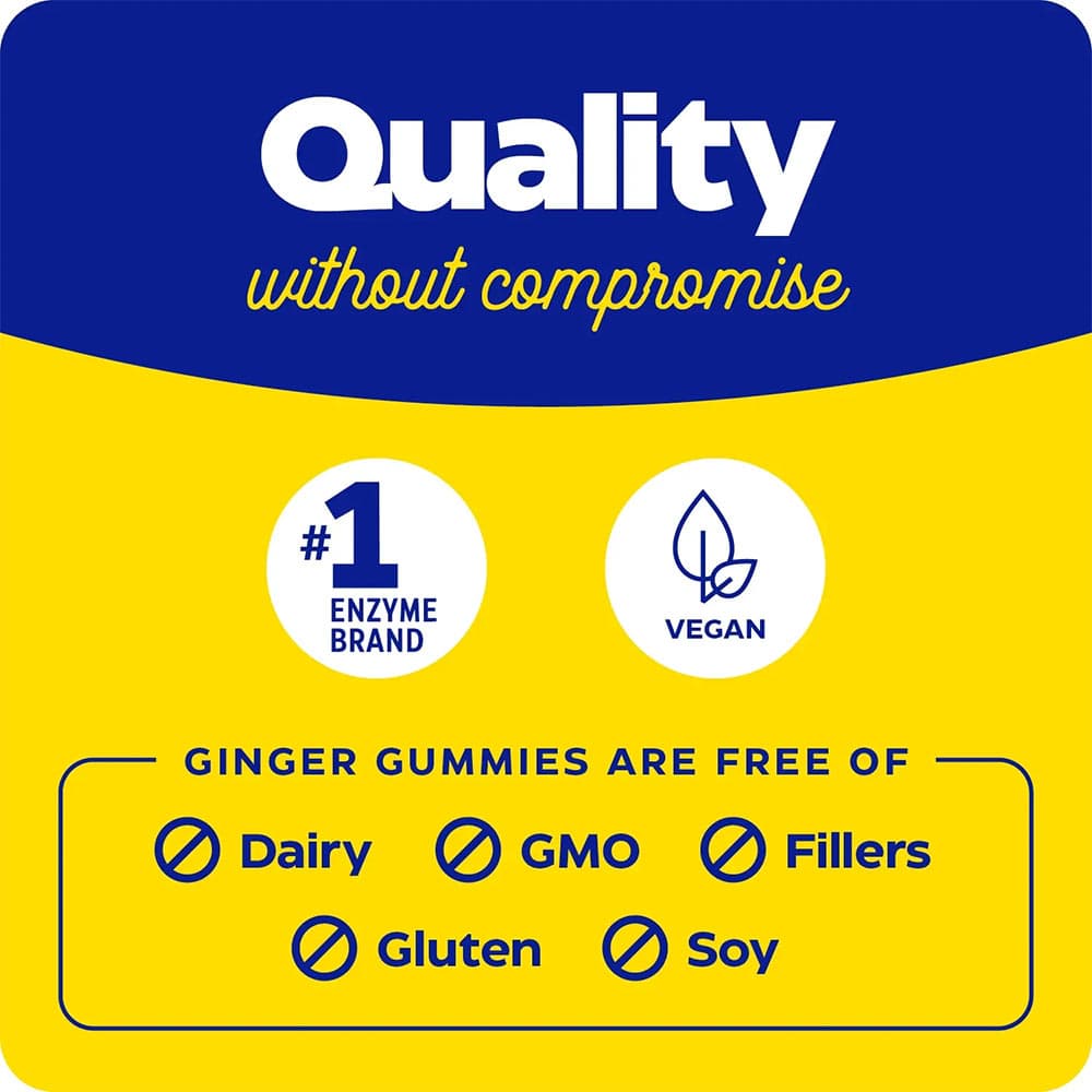 Enzymedica - Inkivääri & B6-vitamiini Gummies - Sitruuna-Inkivääri - 60 Gummies