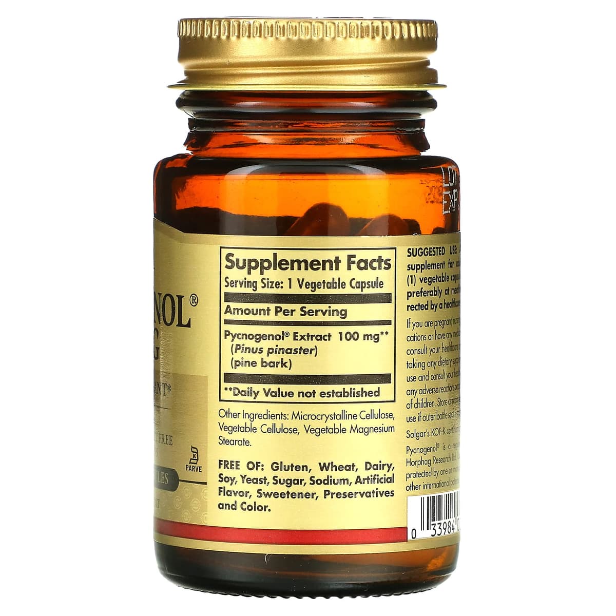 Solgar Pycnogenol 100mg 30 Caps