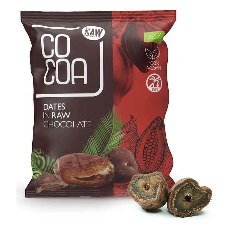 Bio Planet - COCOA Daktyle W Surowej Czekoladzie BIO 70 g – Bio Planet förpackning