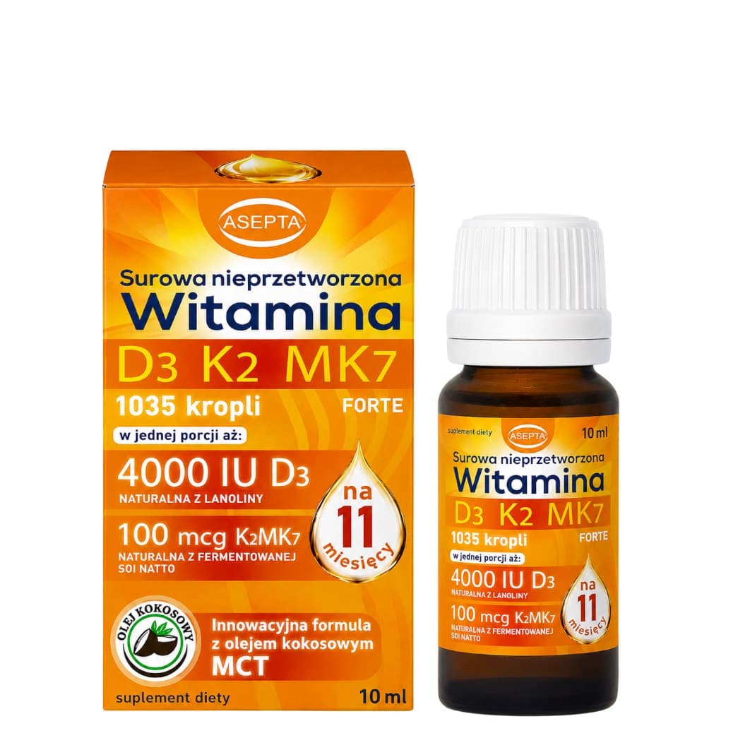 Asepta - Vitamin D3+K2 MK7 Forte