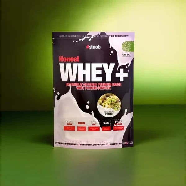 Sinob - Honest Whey+ - Pistage, 820 g – Sinob förpackning