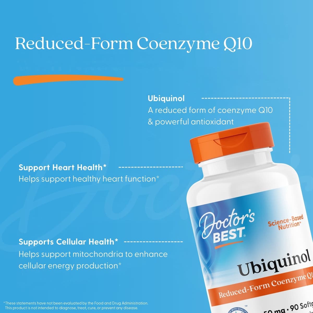 Doctor's Best - Ubiquinol, 50mg - 90 Sgels