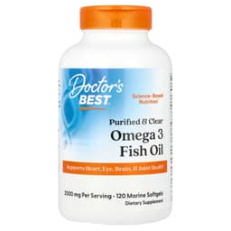 Doctor's Best - Purified & Clear Omega 3 Fish Oil - 120 Marine Softgels