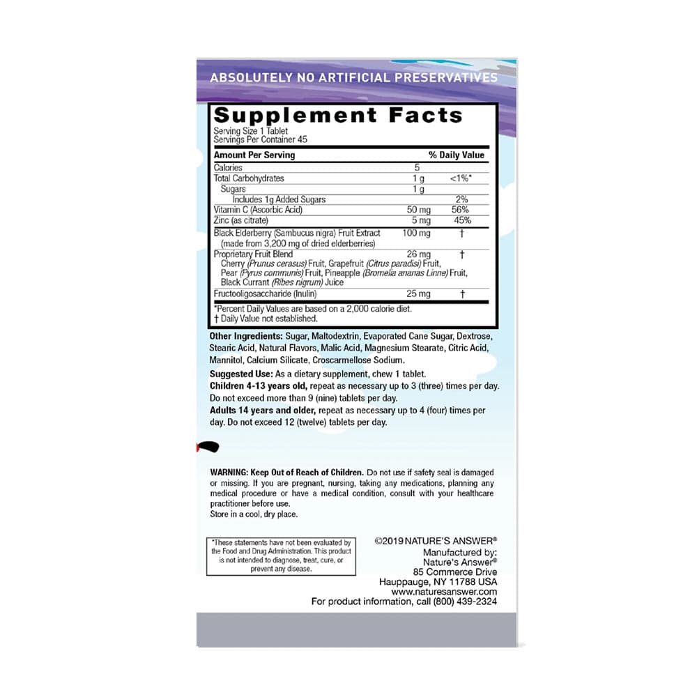 Nature's Answer - Kids' Sambucus Chewables