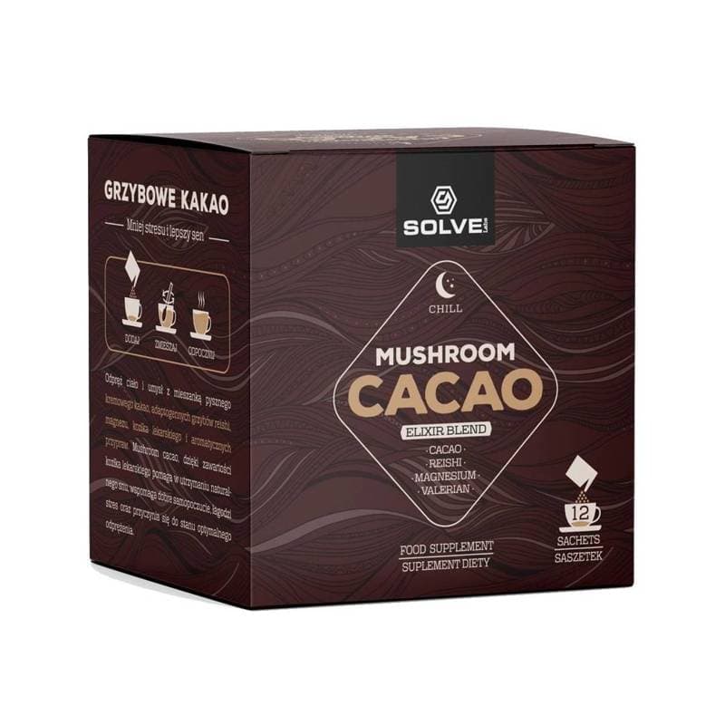 SOLVEI - Mushroom Cacao Elixir - 12 sachets – SOLVEI förpackning
