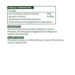 Natures Aid - Green Tea - 60 Tabs