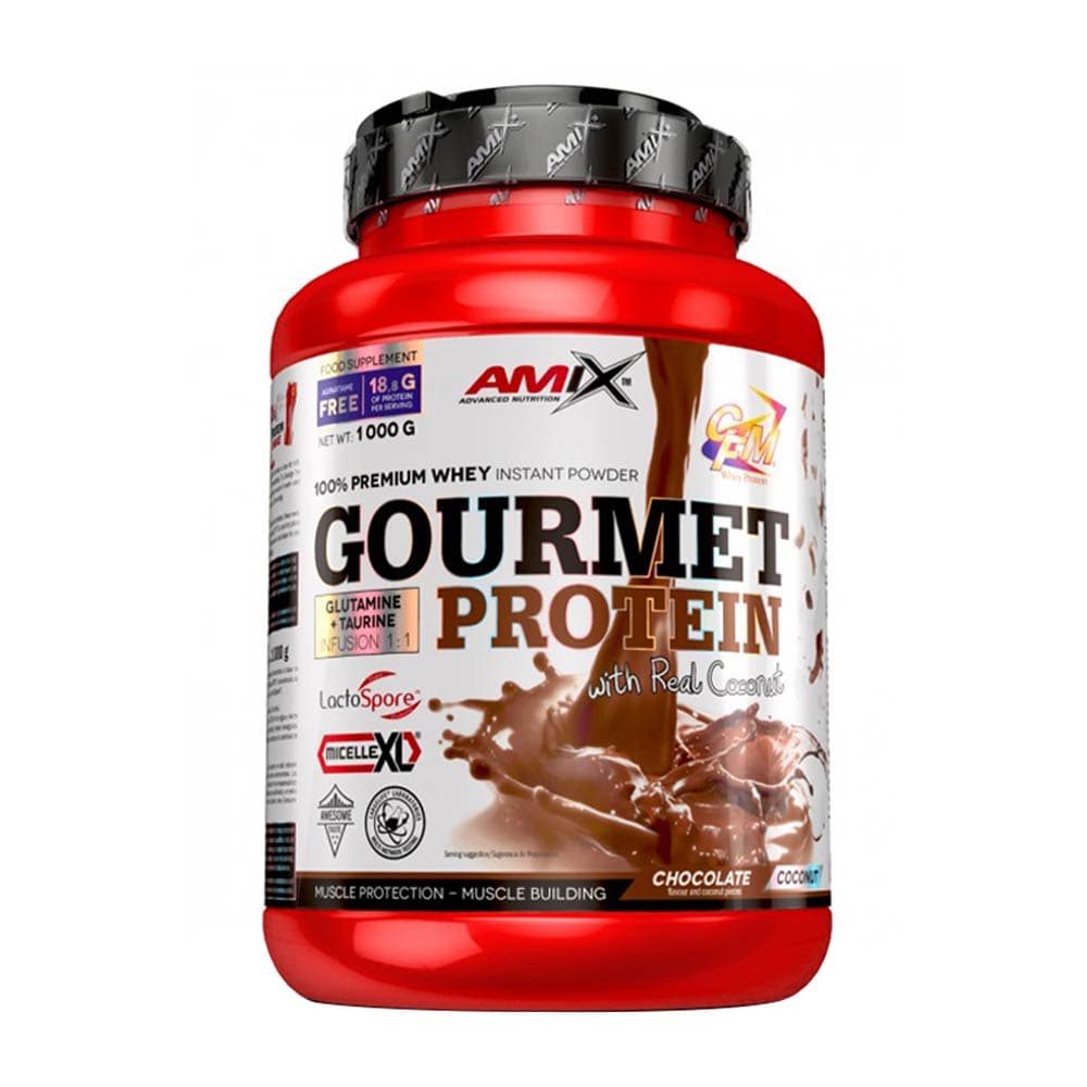 Amix Gourmet Protein - 100% Premium Whey Instant Powder – Amix förpackning