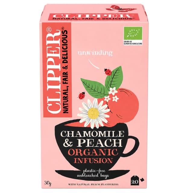 CLIPPER - Organic Chamomile & Peach - 20 teabags - 5 g – CLIPPER
