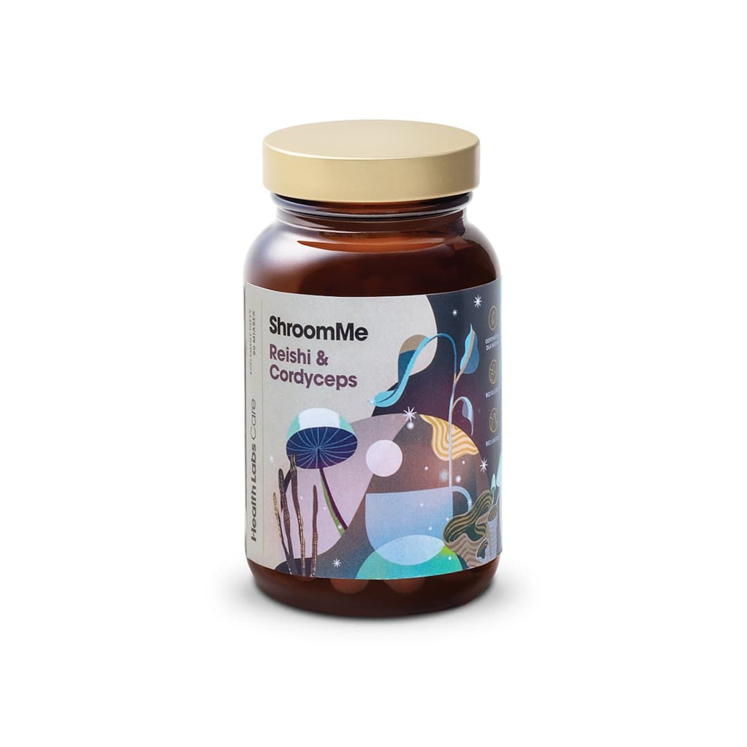 Health Labs Care - ShroomMe Reishi & Cordyceps - 90 caps – Health Labs Care förpackning
