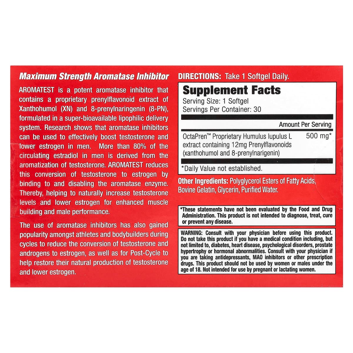 MuscleMeds - Aromatest - 30 Liquid Caps