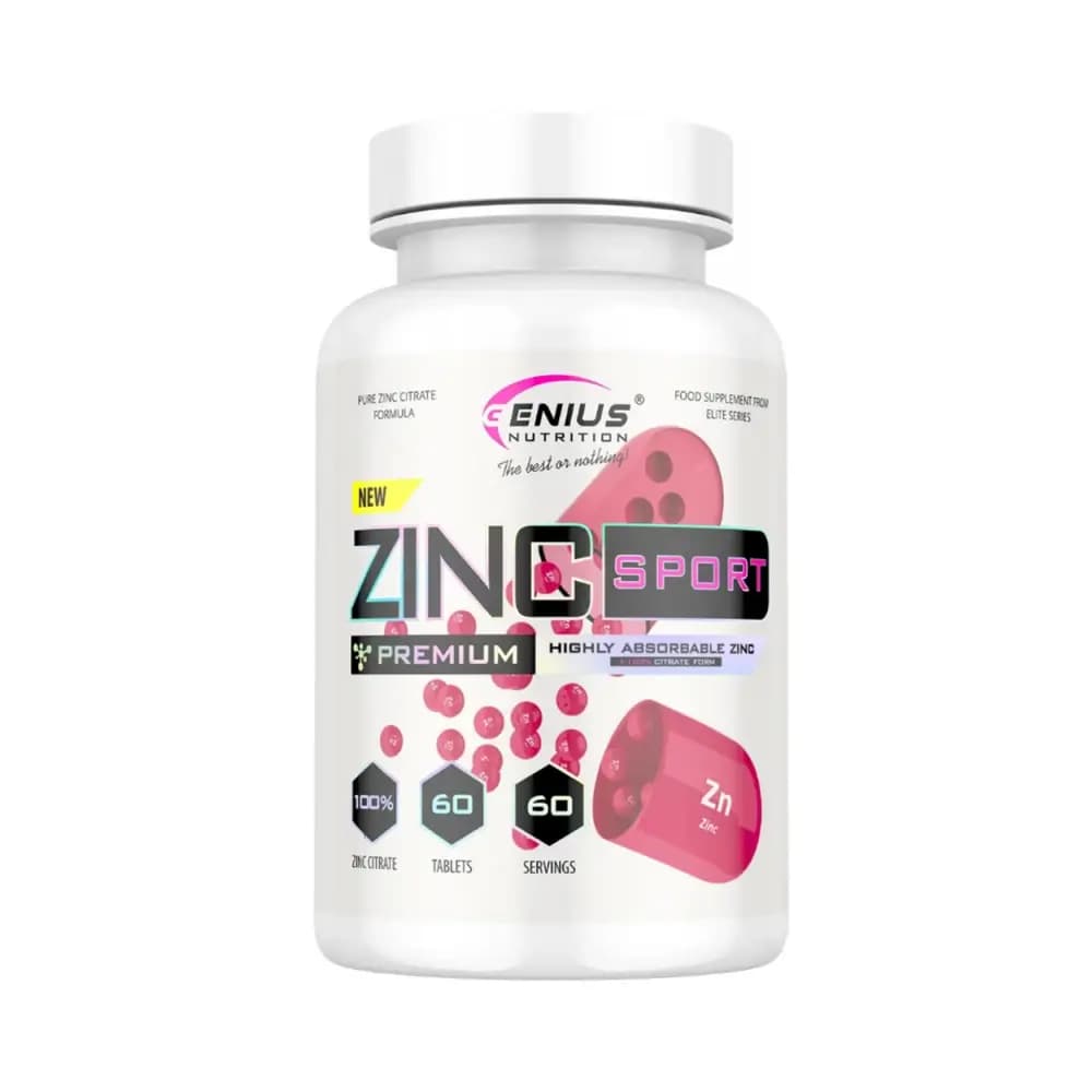 Genius Nutrition - Zinc Sport - Unflavoured - 60 Tabs – Genius Nutrition emballage