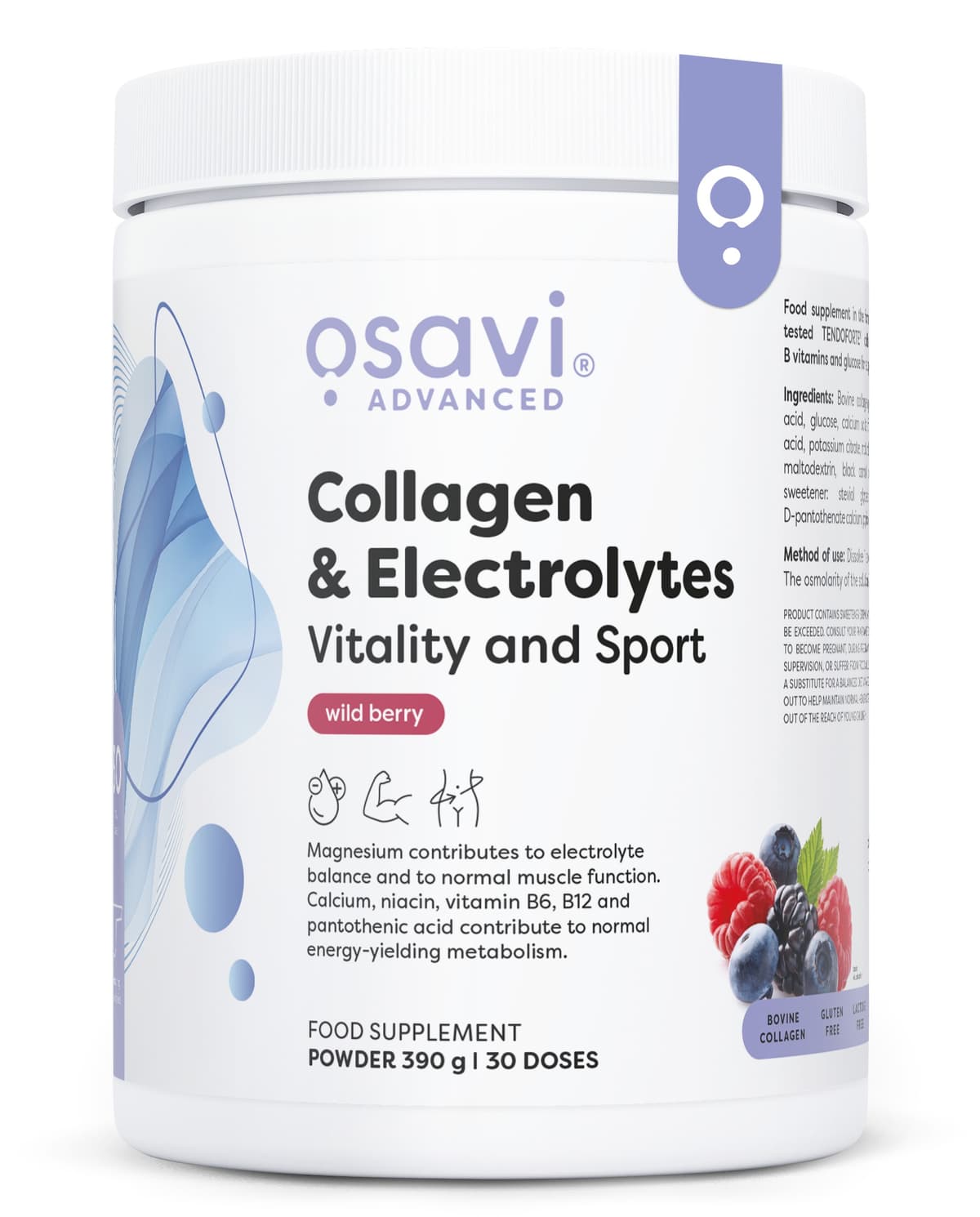 Osavi - Kollageeni & Elektrolyytit Wild Berry - 390g