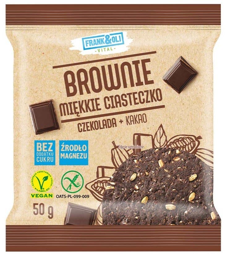 Frank&Oli - Brownie Soft Cookie - 50g – Frank&Oli förpackning