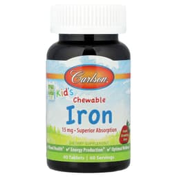 Carlson Labs - Kid'S Gummies Iron, 15mg Strawberry - 60 Tabs