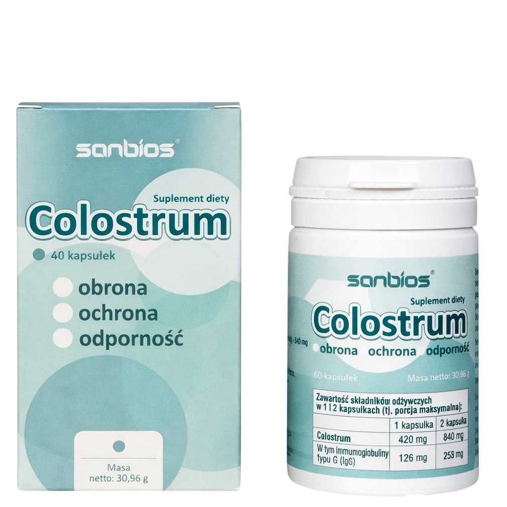 Sanbios - Colostrum - 60 Caps – Sanbios förpackning