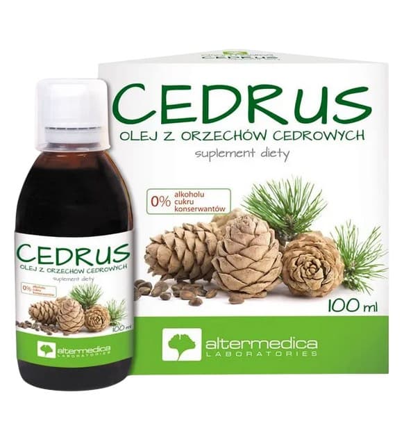 Alter Medica - Cedar Nut Oil - 100ml – Alter Medica förpackning
