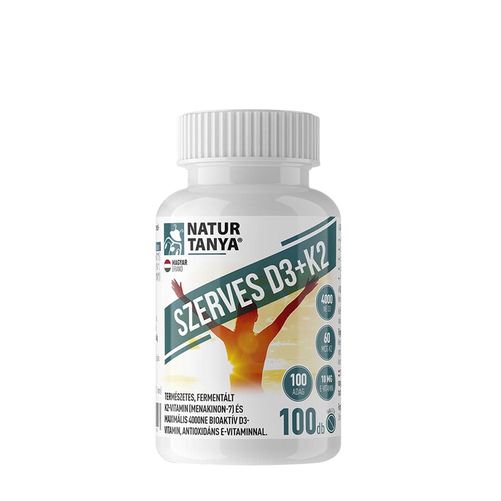 Natur Tanya - Organic D3 + K2 Vitamin - 100 Tabs – Natur Tanya förpackning