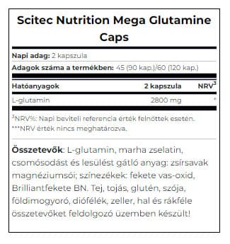 Scitec Nutrition - Mega Glutamiini - 120 Kaps