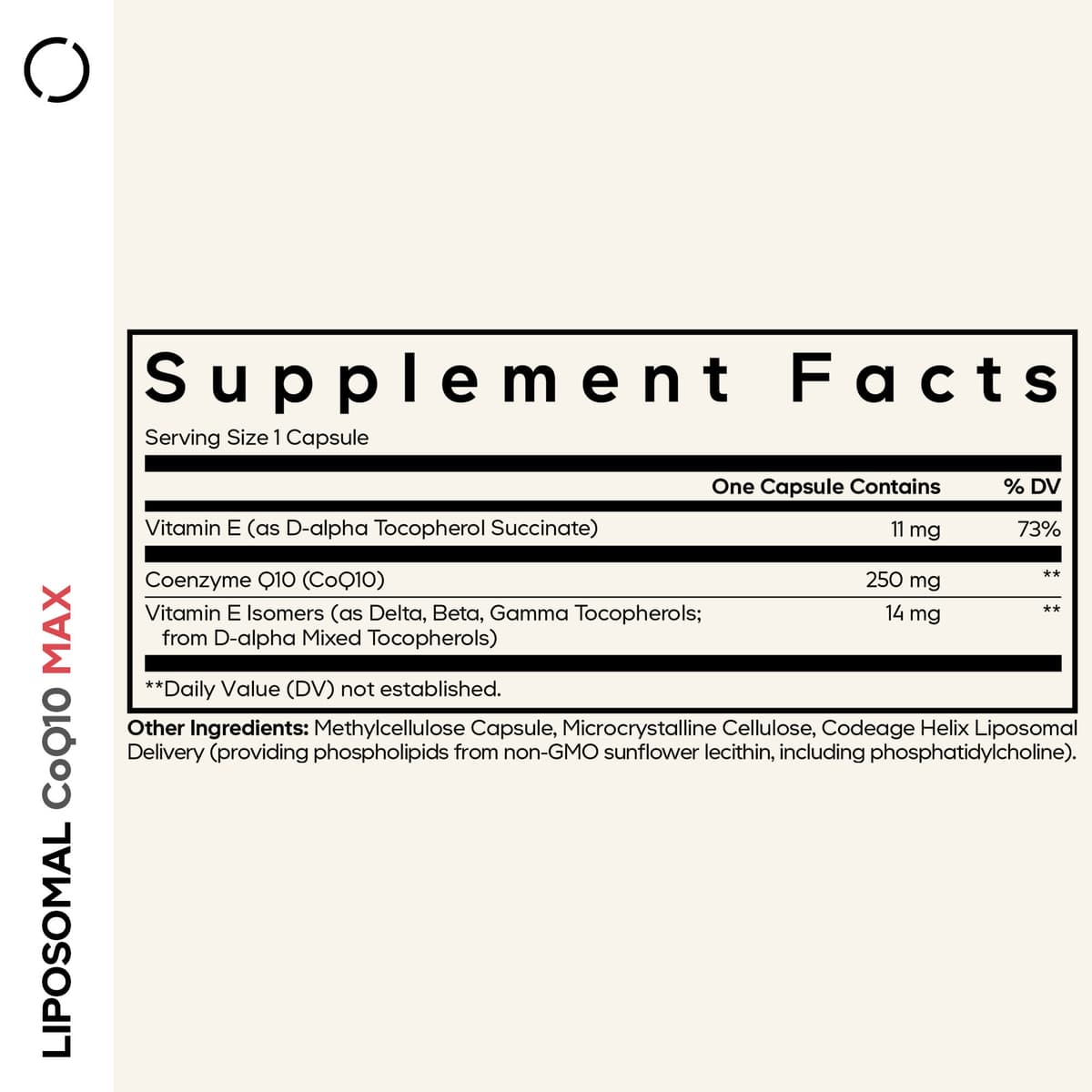 Codeage Liposomal CoQ10 Max - 60 Vcaps - 60 Vegetable Caps