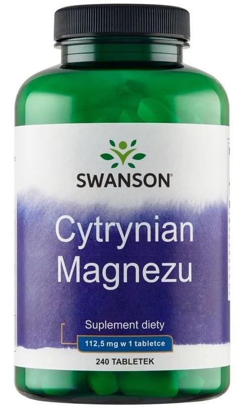 Swanson - Magnesium Citrate, 225mg Super-Strength - 240 Tabs – Swanson förpackning