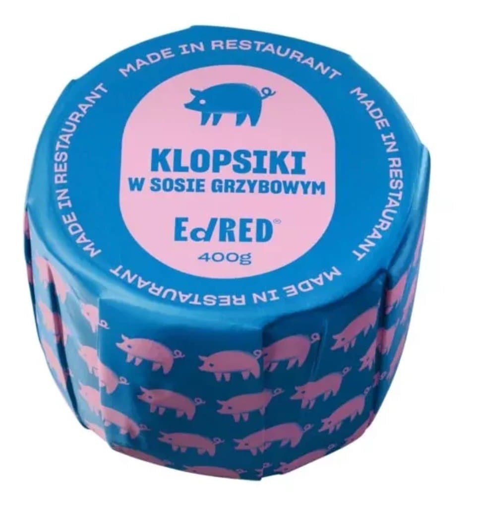 Ed/RED - EdRED Klopsy Wieprzowe W Sosie Grzybowym 400 g – Ed/RED förpackning