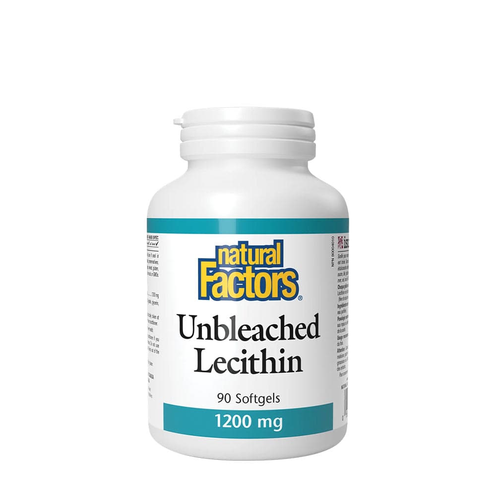Natural Factors - Unbleached Lecithin - 90 Sgels – Natural Factors förpackning