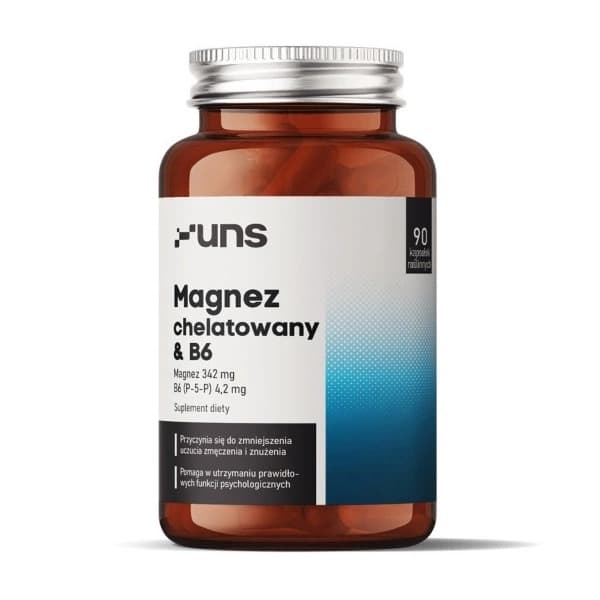 UNS - Chelated Magnesium & B6 - 90 Caps – UNS förpackning