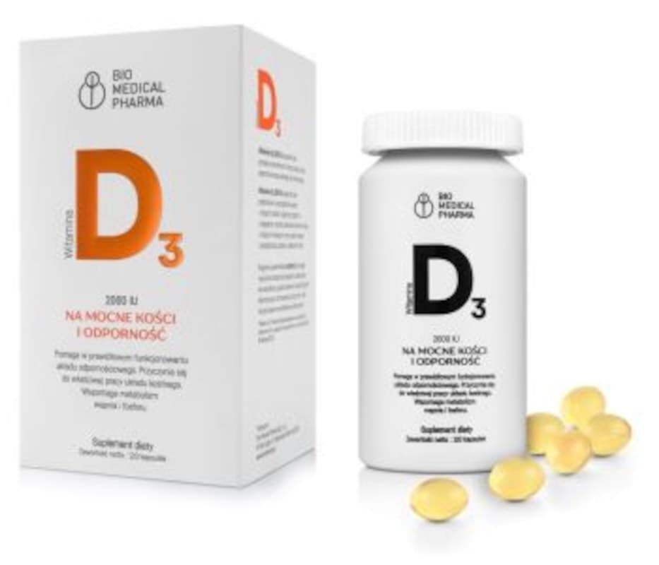 Bio Medical Pharma - Vitamin D3 - 120 Caps – Bio Medical Pharma förpackning