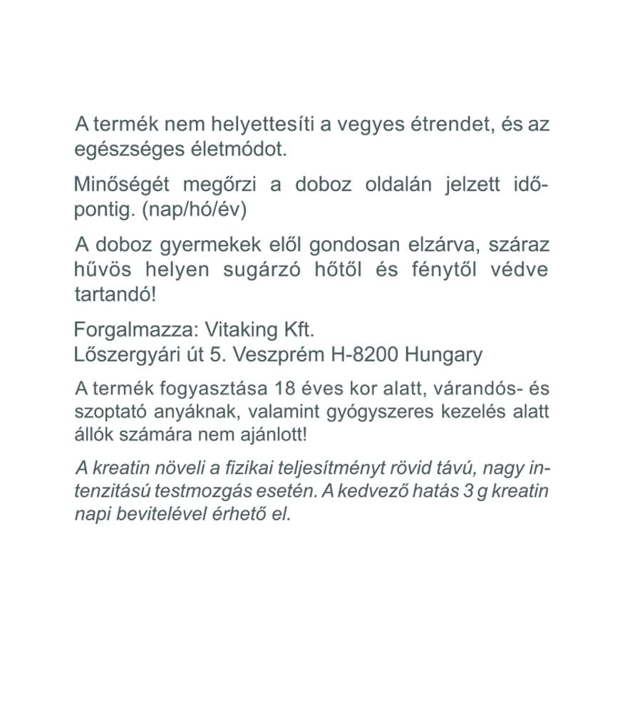 Vitaking - Creatine - 250g