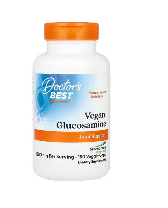 Doctor'S Best - Vegan Glucosamine With Greengrown, 1500mg - 180 Vcaps – Doctor's Best förpackning