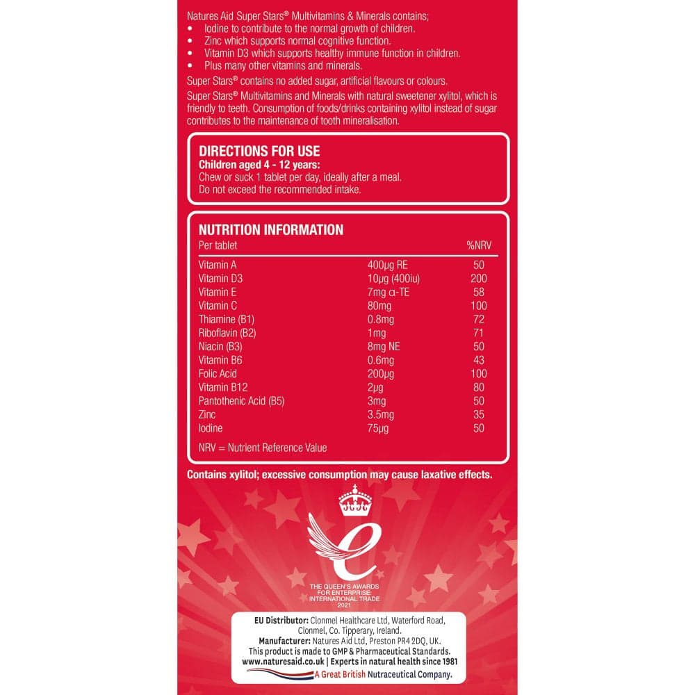 Nature's Aid - Super Stars Multivitamin - 60 Tabs