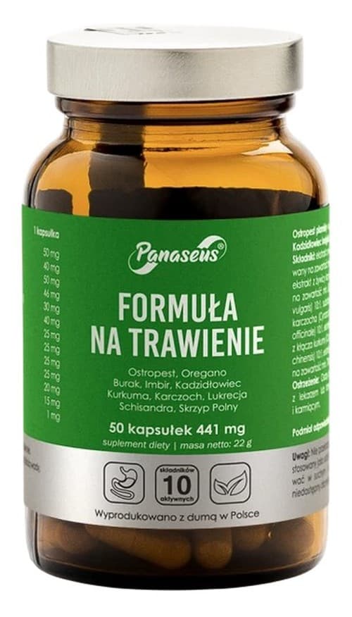 Panaseus - Digestive Formula - 30 Days - 50 Caps – Panaseus förpackning