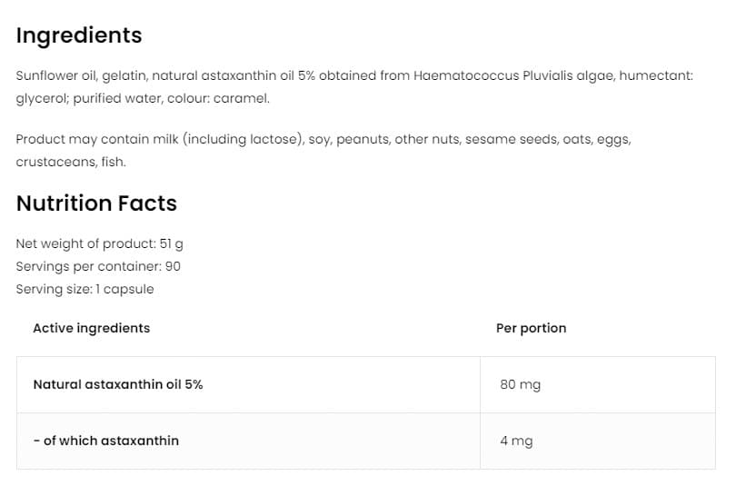 Ostrovit - Astaxanthin Forte - 90 Kapsler