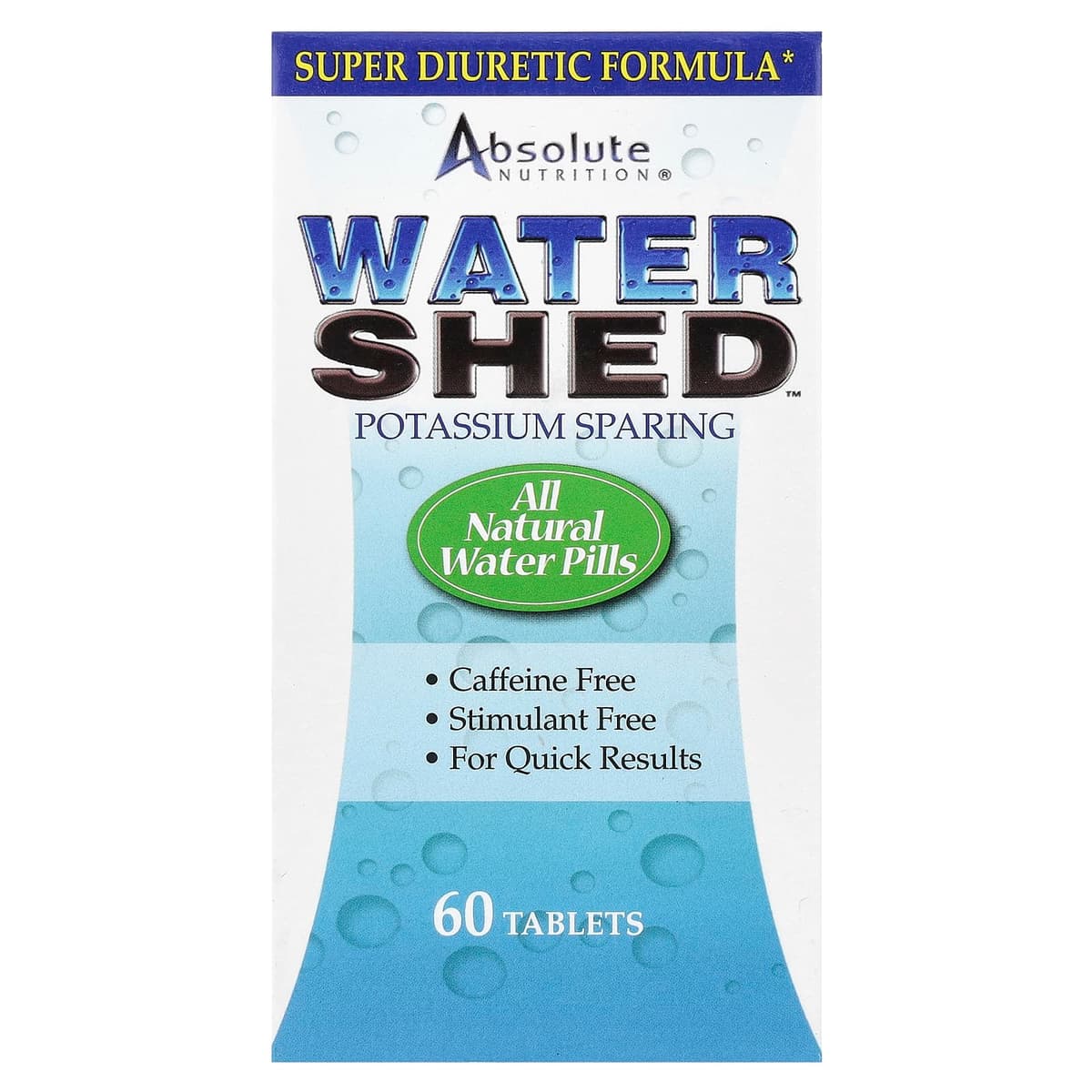 Absolute Nutrition - Water Shed - Potassium Sparing - 60 Tabs