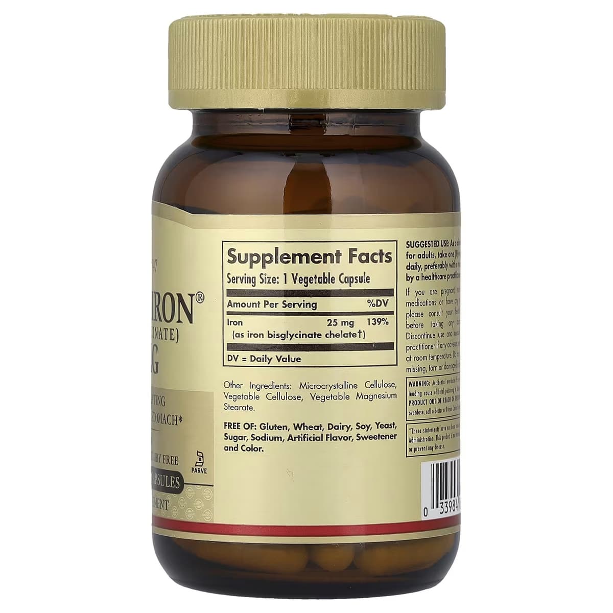 Solgar - Gentle Iron® - 25mg, 90 Caps