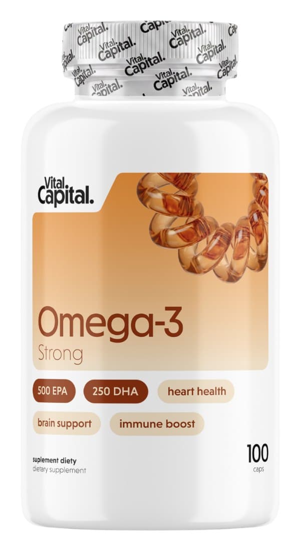Vital Capital - Omega-3 Strong - 100 Caps – Vital Capital förpackning