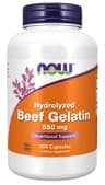NOW Foods - Hydrolyzed Beef Gelatin - 200 Caps