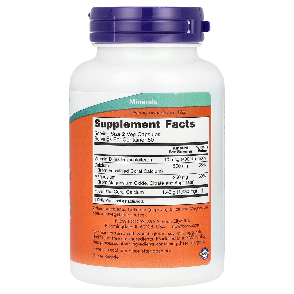 NOW Foods - Coral Calcium Plus - 100 Kapsler