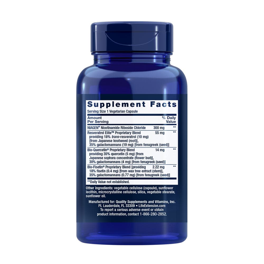 Life Extension - Optimized Nad+ Cell Regenerator And Resveratrol - 30 Caps