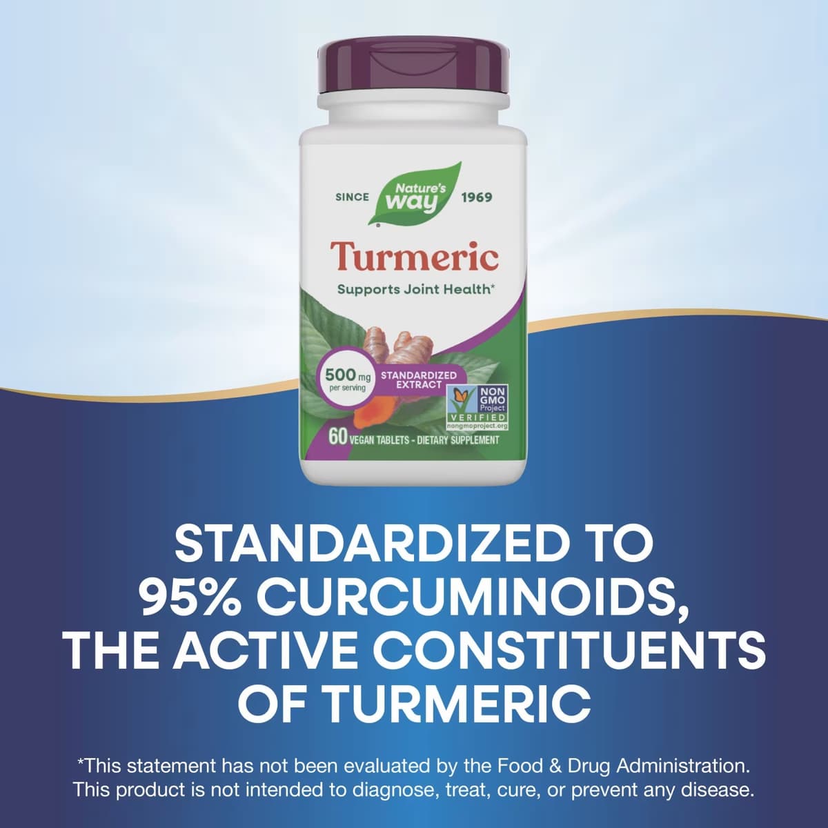 Nature'S Way - Gurkemeja Premium Ekstrakt - 60 Veganske Tabletter