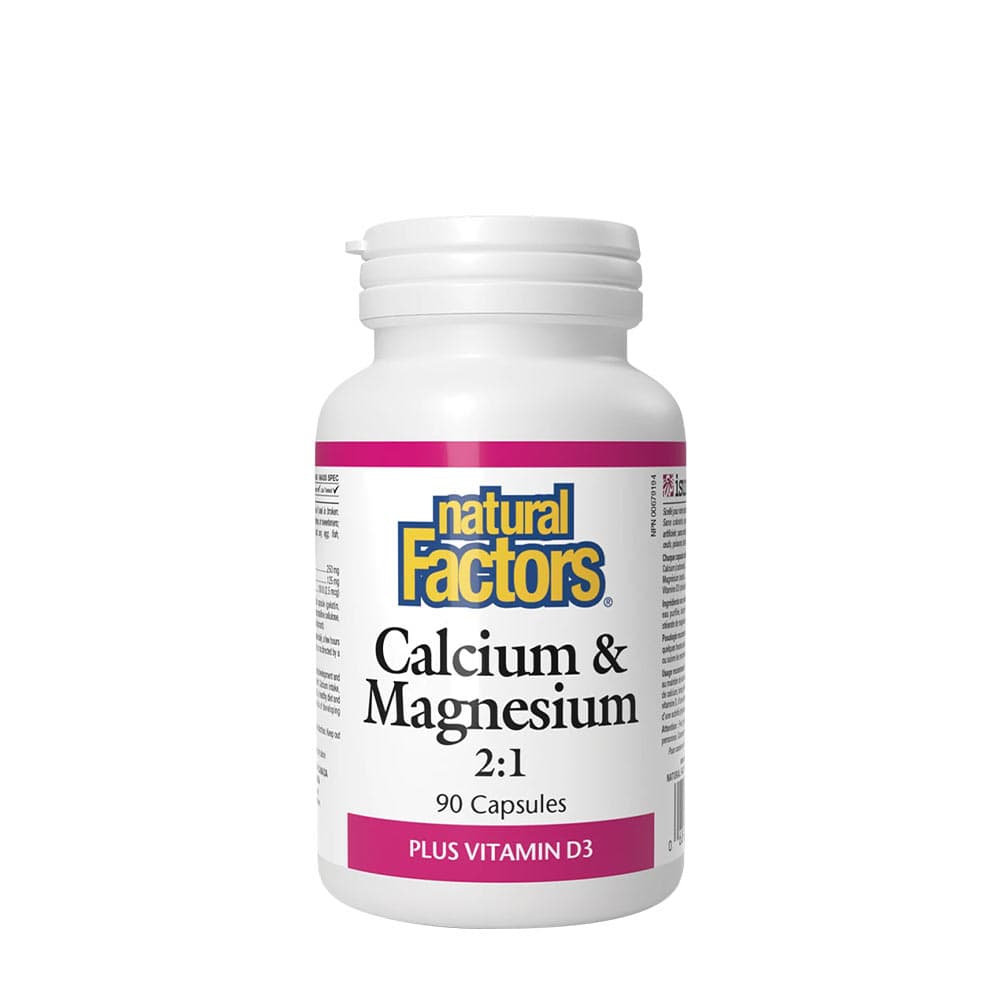 Natural Factors - Calcium & Magnesium 2:1 - 90 Caps