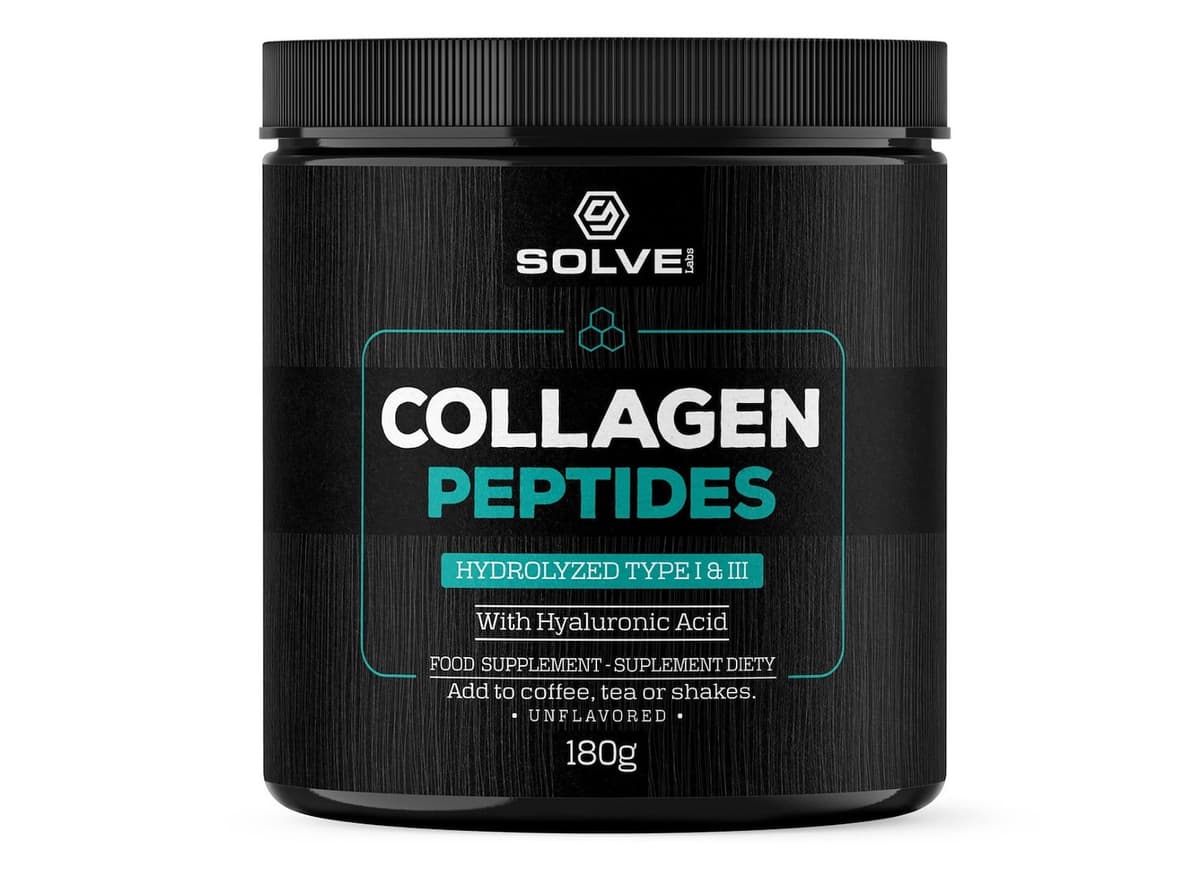 SOLVE Labs - Collagen Peptides - 180g – SOLVE Labs förpackning