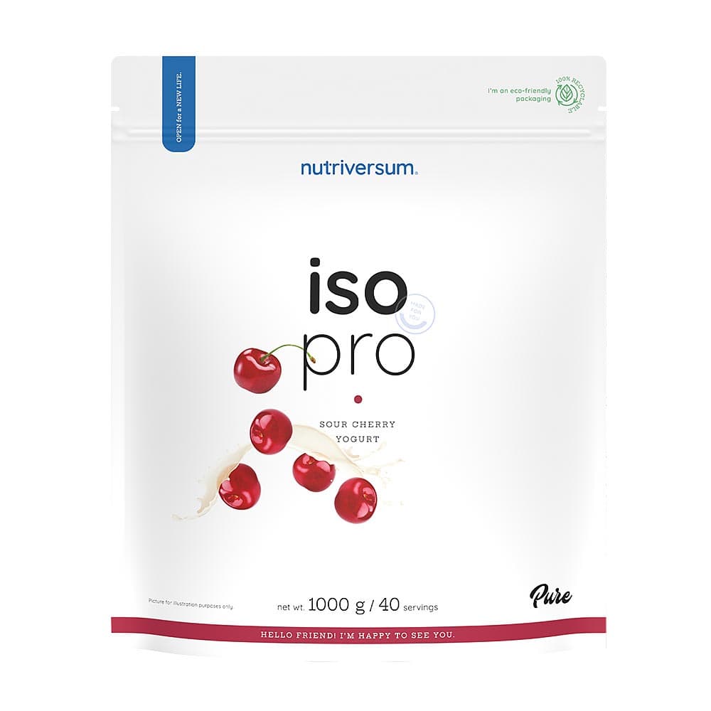 Nutriversum - Iso Pro, Sour Cherry Yogurt - 1000g – Nutriversum förpackning