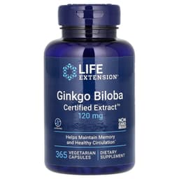Life Extension - Ginkgo Biloba Certified Extract - 365 Vcaps